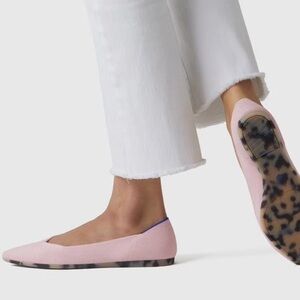 Rothy’s Size 8 The Point Retired Color Pink/Tortoise Bottom